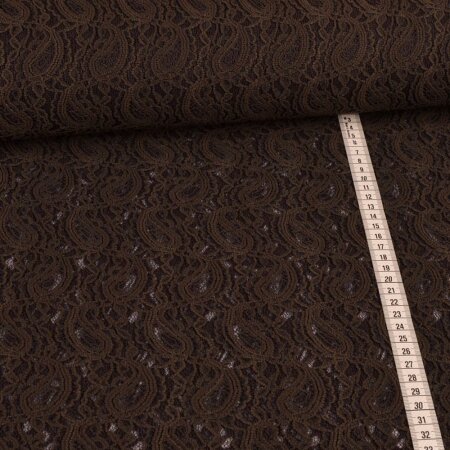 Lace Fabric Paisley pattern brown