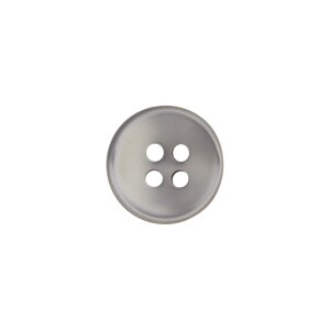 Poly button 4-hole 9mm grey