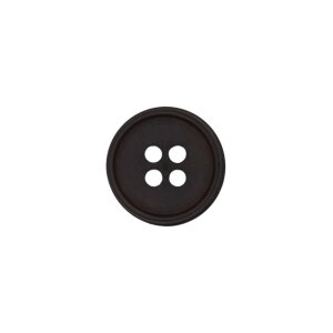 Poly button 4-hole 9mm black