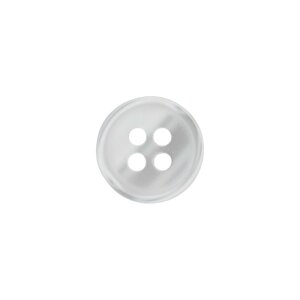 Poly button 4-hole 11mm white