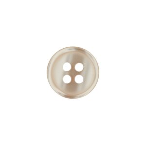 Poly button 4-hole 11mm cream