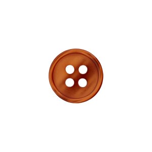 Poly button 4-hole 11mm medium brown