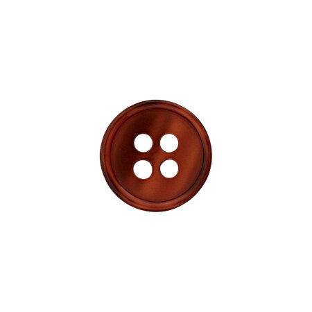 Poly button 4-hole 11mm dark brown