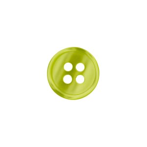 Poly button 4-hole 11mm light green