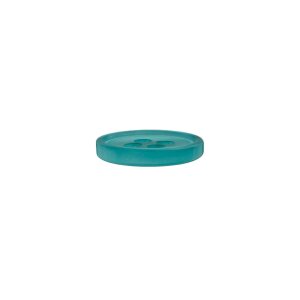 Poly button 4-hole 11mm light turquoise