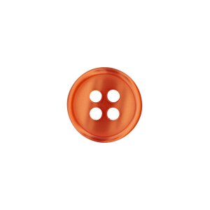 Poly button 4-hole 11mm orange