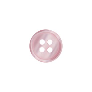 Poly button 4-hole 11mm pink