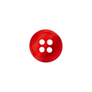 Poly button 4-hole 11mm red