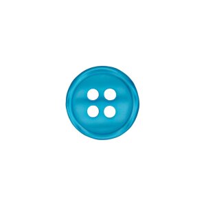 Poly button 4-hole 11mm dark turquoise