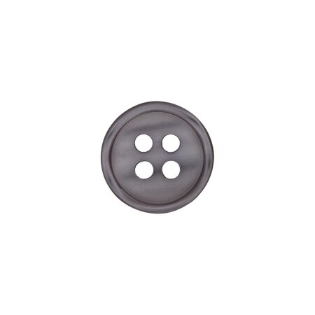 Poly button 4-hole 11mm medium grey