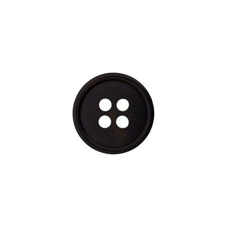 Poly button 4-hole 11mm black