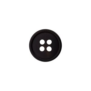 Poly button 4-hole 11mm black