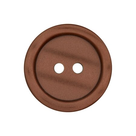 Poly button 2-hole 11mm dark brown