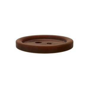 Poly button 2-hole 11mm dark brown