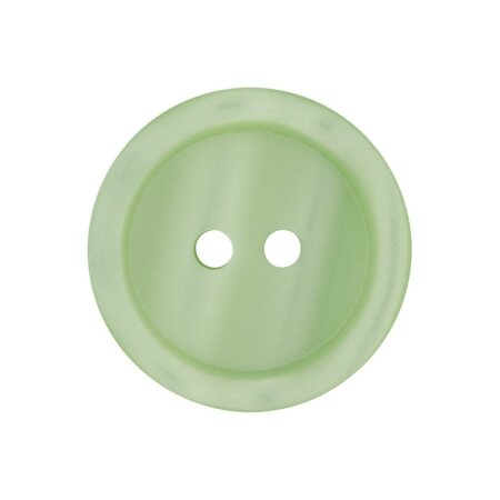 Poly button 2-hole 11mm light green