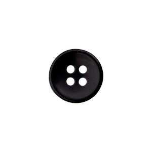 Poly button 4-hole 10mm black