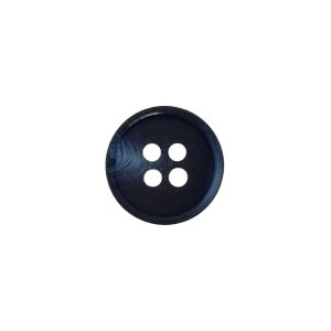 Poly button 4-hole 15mm navy