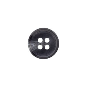 Poly button 4-hole 15mm dark grey