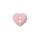 Poly button 2-hole heart 12mm pink