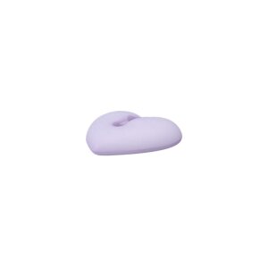 Poly button 2-hole heart 12mm lilac