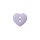 Poly button 2-hole heart 12mm lilac