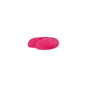 Poly button 2-hole heart 12mm pink