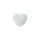 Poly button eyelet heart 12mm white