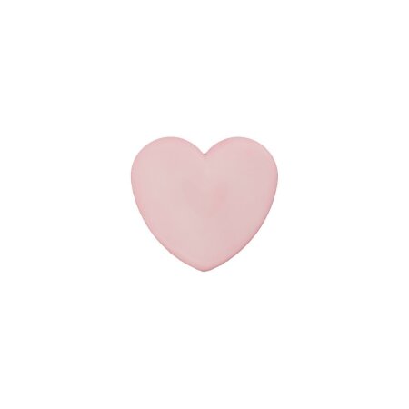 Poly button eyelet heart 12mm pink