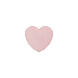 Poly button eyelet heart 12mm pink