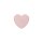 Poly button eyelet heart 12mm pink