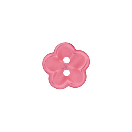 Poly button 2-hole 12mm pink