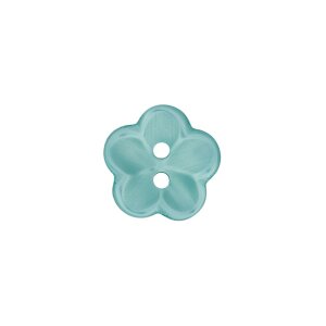 Poly button 2-hole 12mm dark turquoise