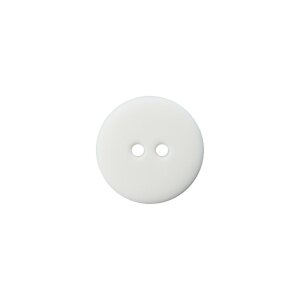Poly button 2-hole 12mm white