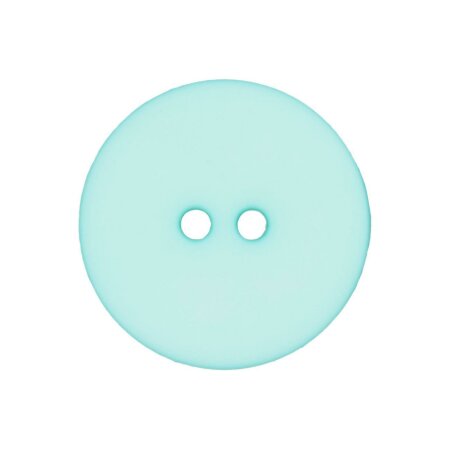 Poly button 2-hole 12mm turquoise