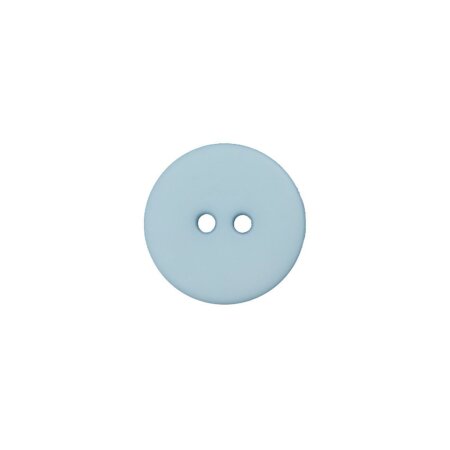 Poly button 2-hole 12mm light blue