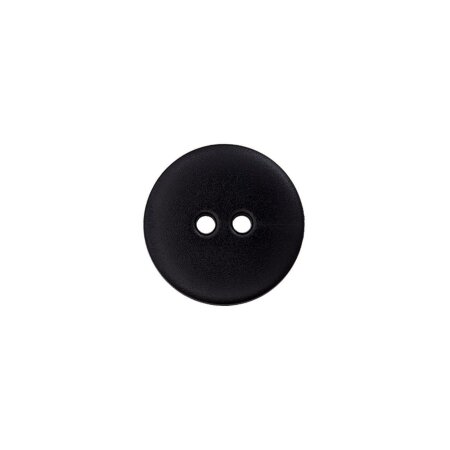 Poly button 2-hole 12mm black