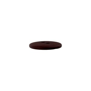 Poly button 2-hole 12mm dark brown