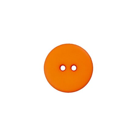 Poly button 2-hole 12mm orange