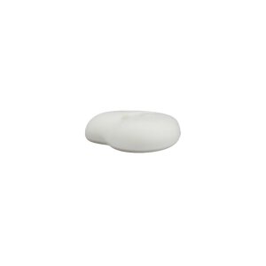 Poly button 2-hole heart 15mm white