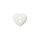 Poly button 2-hole heart 15mm white