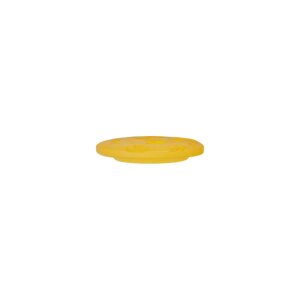 Poly button 2-hole 15mm yellow