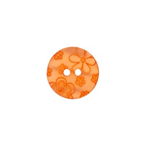 Poly button 2-hole 15mm orange