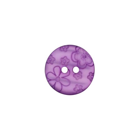 Poly button 2-hole 15mm lilac