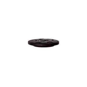 Poly button 2-hole 15mm black