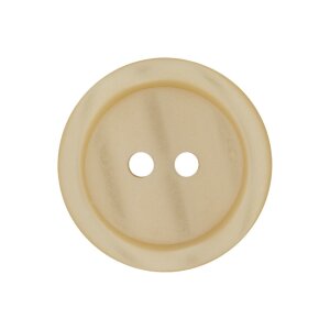 Poly button 2-hole 18mm beige