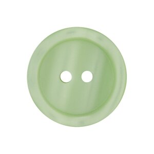 Poly button 2-hole 18mm light green