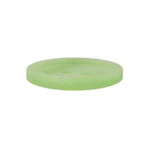 Poly button 2-hole 18mm light green