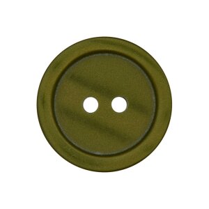 Poly button 2-hole 18mm olive