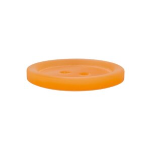 Poly button 2-hole 18mm orange