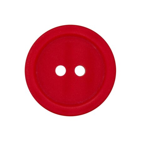 Poly button 2-hole 18mm red